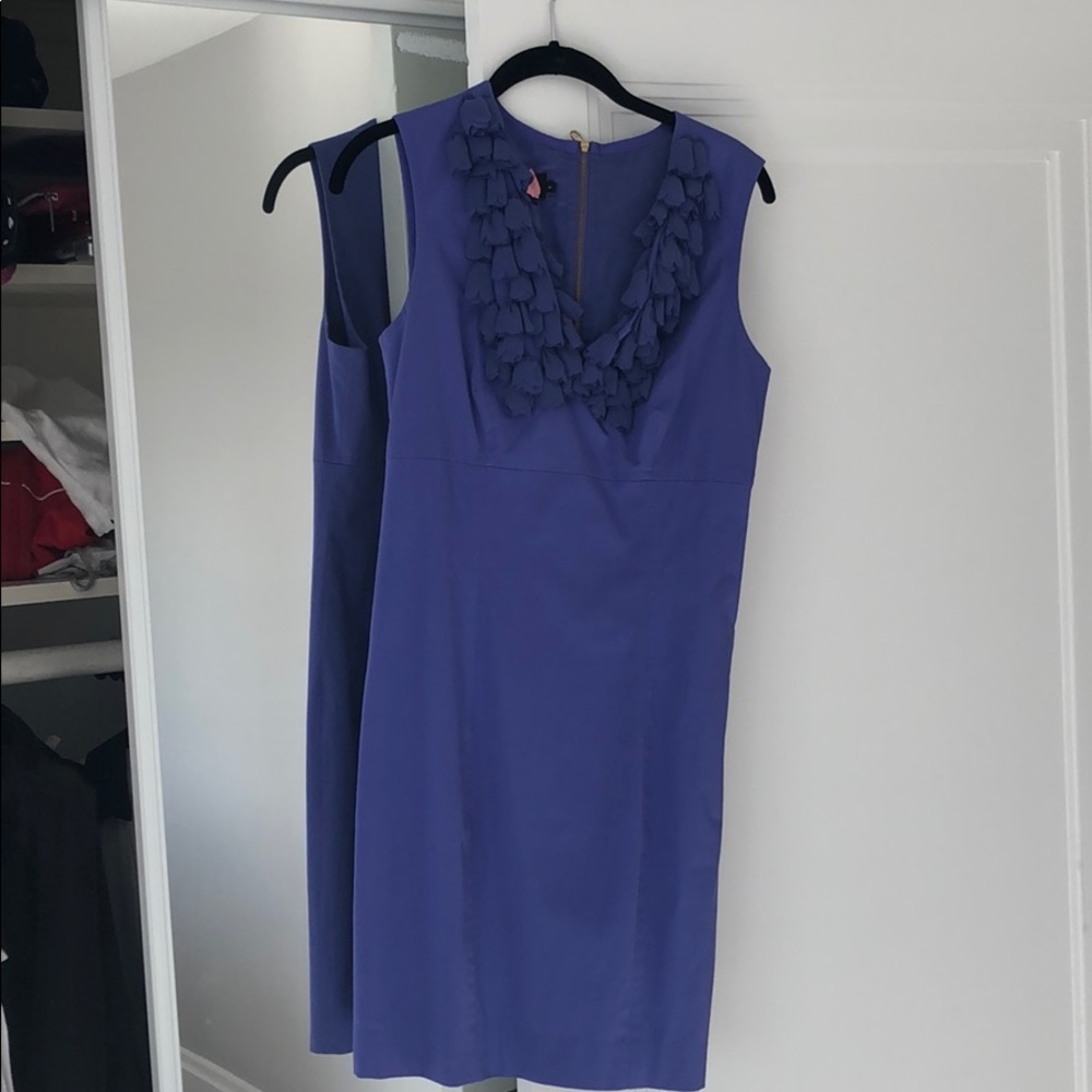 Ted Baker London purple dress with neck detail
